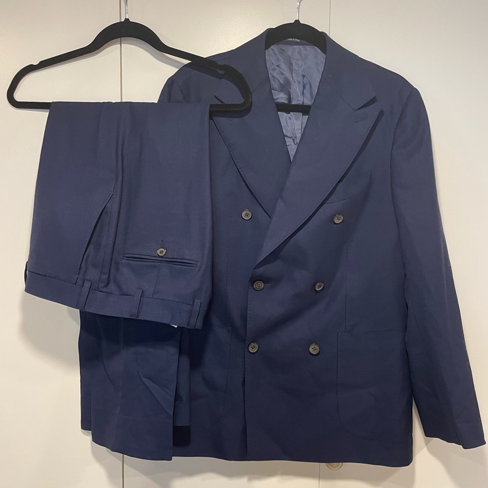 Men’s suit double breasted Navy Suit Supply Size 40s
